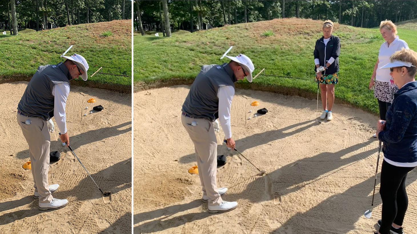 The first fundamental in bunker play is...