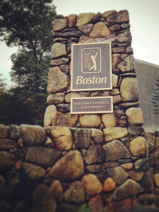 The entrance to TPC Boston.