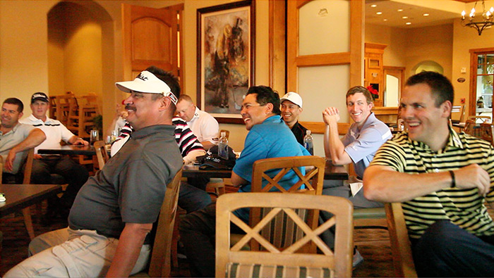 A frequent sight at any Team Titleist...