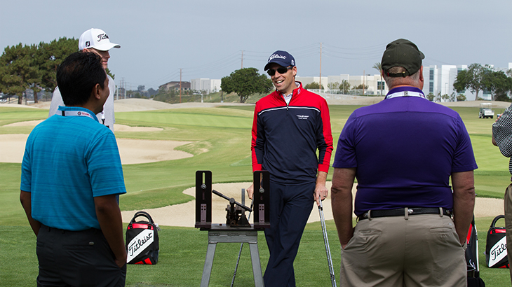 Jeremy and Bob talk wedges with the group. 