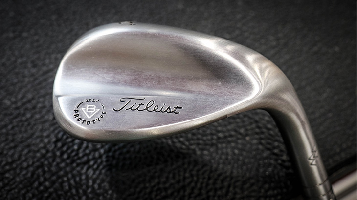 We found his Vokey Design prototype wedge going...