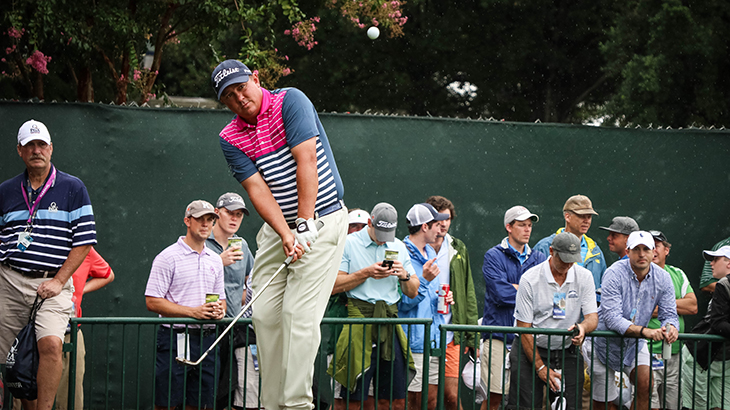 2013 PGA Championship victor Jason Dufner works on...