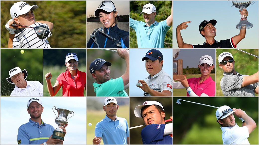 Collage Photo of Tournament Winners from October 2019 who relied on a Titleist golf ball for their success 